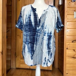 Dylan tie dye hippie boho gauzy cotton top